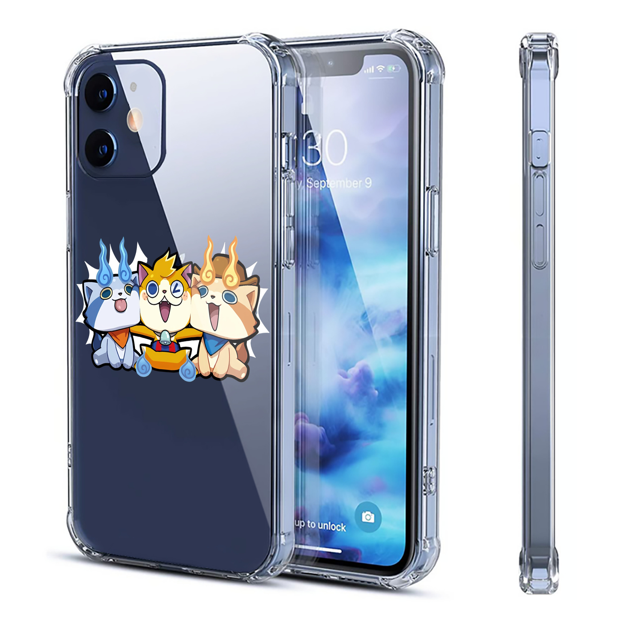 （画像用） 妖怪ウォッチ Yo-kai Watch 【iPhone 12シリーズ対応】透明スマホケース（クリアソフトケース）